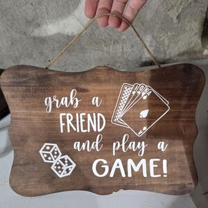 Wedding Card Game Wooden Sign